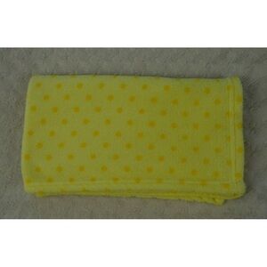 Snugly Baby Yellow Polka Dots Baby Blanket Plush Security Lovey